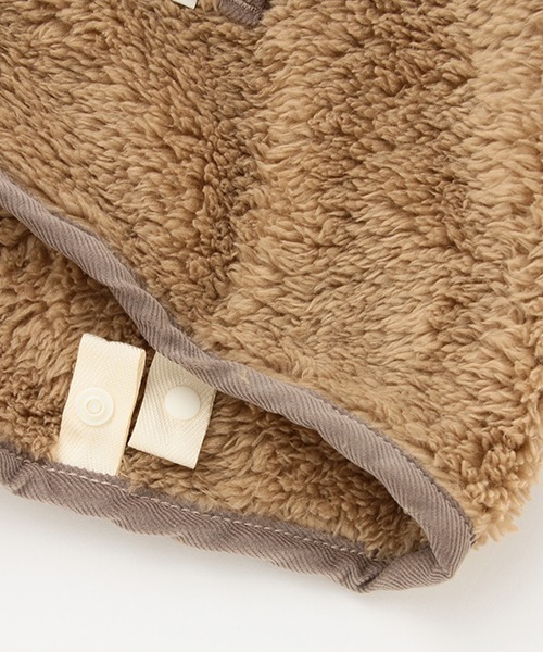 petit main（プティマイン）の「【抗菌防臭】2WAYアニマルボアケープ（ポンチョ・キッズ・モカ/アイボリー/ライトピンク・FREE）」の15枚目の写真