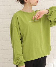 Cutie Blonde | ロゴアソート 袖ボリュームロンT(Tシャツ/カットソー)