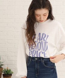 Cutie Blonde | 【レトロ感が可愛い】英字ロゴぽわん袖ロンT(Tシャツ/カットソー)