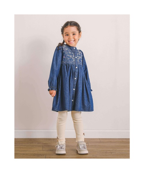 SLAP SLIP（スラップスリップ）の「SLAPSLIP/スリット入りリボンテレコリブレギンス(80~130cm)（レギンス/スパッツ・キッズ・ピンク/オフホワイト/ブラック・100/120/130/80/110/90）」の17枚目の写真