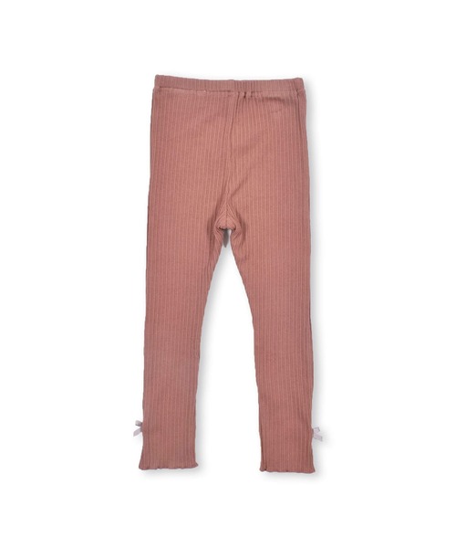 SLAP SLIP（スラップスリップ）の「SLAPSLIP/スリット入りリボンテレコリブレギンス(80~130cm)（レギンス/スパッツ・キッズ・ピンク/オフホワイト/ブラック・100/120/130/80/110/90）」の10枚目の写真