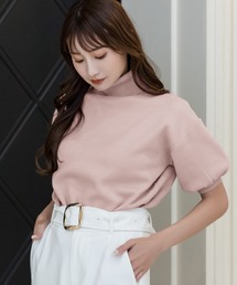 Julia Boutique | バルーンスリーブタートルネックニットトップス/22504(ニット/セーター)