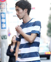 417 EDIFICE | ◇ワイドボーダーテンジククルーネック S/S(Tシャツ/カットソー)