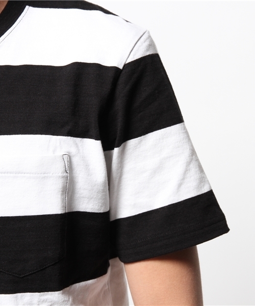 417 EDIFICE（フォーワンセブンエディフィス）の「◇ワイドボーダーテンジククルーネック S/S（Tシャツ/カットソー・メンズ・ネイビー/ブルー/ブラック/チャコールグレー・MEDIUM/SMALL/LARGE）」の9枚目の写真