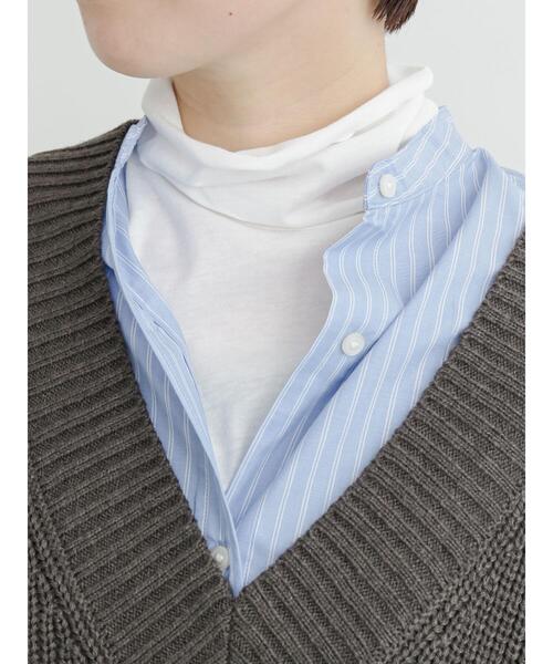 Lugnoncure（ルノンキュール）の「タートルネックトップス（ニット/セーター・レディース・オフホワイト/ブラック・ﾌﾘ-）」の3枚目の写真