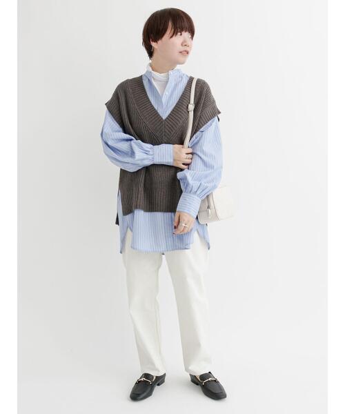 Lugnoncure（ルノンキュール）の「タートルネックトップス（ニット/セーター・レディース・オフホワイト/ブラック・ﾌﾘ-）」の8枚目の写真