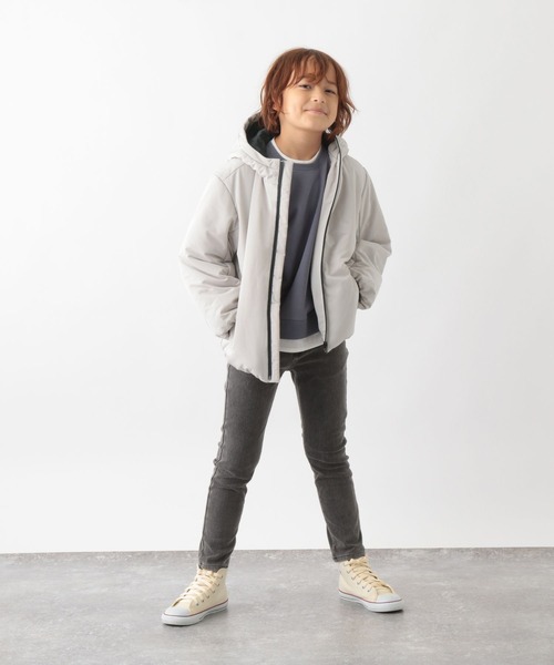 GLOBAL WORK（グローバルワーク）の「ライトウォームブルゾン/295023（ブルゾン・キッズ・ブラック/グレー系その他2/カーキ・100cm/110cm/120cm/130cm/140cm/150cm/160cm）」の4枚目の写真