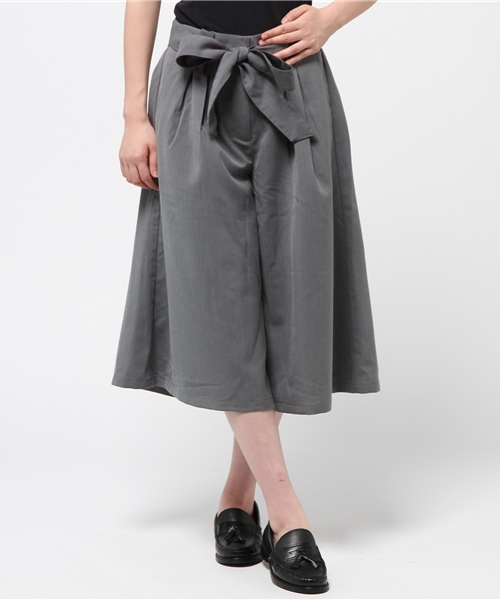 mystic（ミスティック）の「共地ベルトハーフパンツ（その他パンツ・レディース・グレー/ネイビー/オフホワイト・ﾌﾘ-）」の2枚目の写真