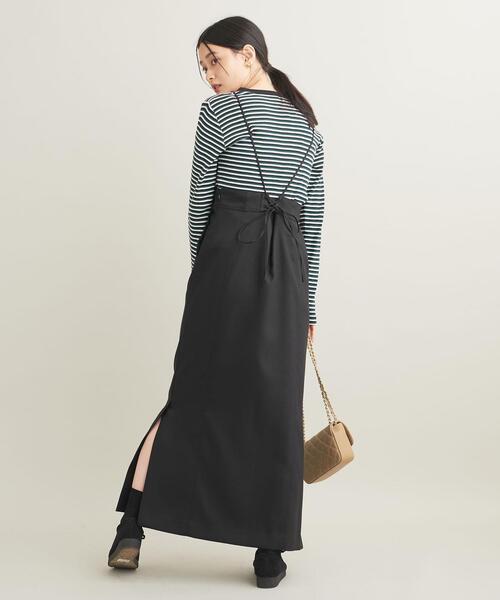 BEAUTY&YOUTH UNITED ARROWS（ビューティーアンドユースユナイテッドアローズ）の「ポリエステルツイル タイトスリットキャミワンピース -ウォッシャブル-（ワンピース・レディース・ブラック/ダークブラウン・S/M）」の18枚目の写真