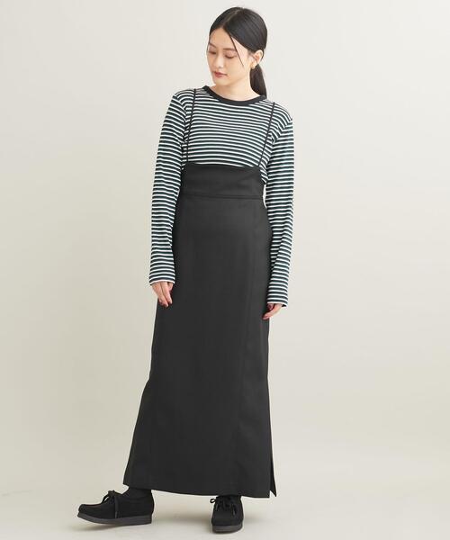 BEAUTY&YOUTH UNITED ARROWS（ビューティーアンドユースユナイテッドアローズ）の「ポリエステルツイル タイトスリットキャミワンピース -ウォッシャブル-（ワンピース・レディース・ブラック/ダークブラウン・S/M）」の12枚目の写真