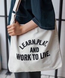 ロゴデザイン キャンバスショルダーバッグ