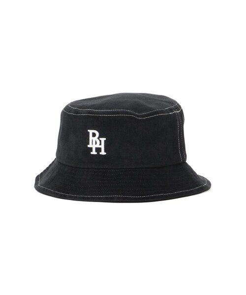 BEAMS HEART（ビームスハート）の「BEAMS HEART / ツイル ロゴ バケットハット（ハット・メンズ・ネイビー/ブラック/インディゴブルー・ONE SIZE）」の5枚目の写真