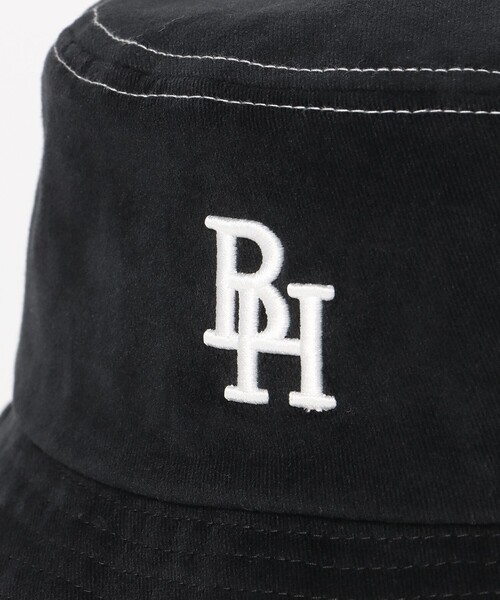 BEAMS HEART（ビームスハート）の「BEAMS HEART / ツイル ロゴ バケットハット（ハット・メンズ・ネイビー/ブラック/インディゴブルー・ONE SIZE）」の7枚目の写真