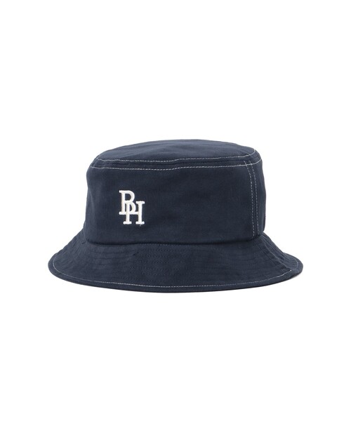 BEAMS HEART（ビームスハート）の「BEAMS HEART / ツイル ロゴ バケットハット（ハット・メンズ・ネイビー/ブラック/インディゴブルー・ONE SIZE）」の10枚目の写真