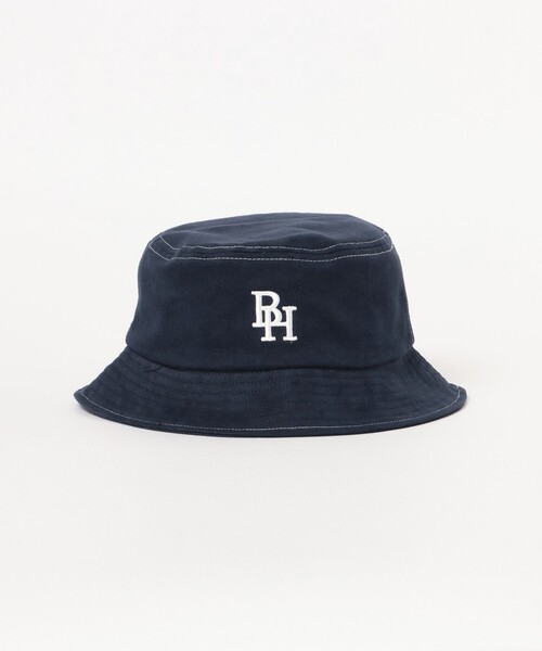 BEAMS HEART（ビームスハート）の「BEAMS HEART / ツイル ロゴ バケットハット（ハット・メンズ・ネイビー/ブラック/インディゴブルー・ONE SIZE）」の11枚目の写真