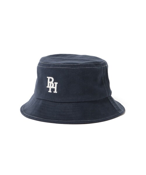 BEAMS HEART（ビームスハート）の「BEAMS HEART / ツイル ロゴ バケットハット（ハット・メンズ・ネイビー/ブラック/インディゴブルー・ONE SIZE）」の2枚目の写真