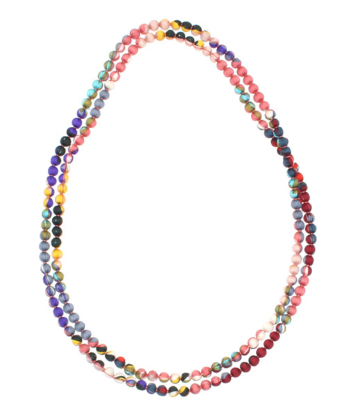 BEAMS BOY（ビームスボーイ）の「BEAMS BOY / ウッド ビーズ ネックレス（ネックレス・レディース・ホワイト/ピンク/ネイビー・ONE SIZE）」の3枚目の写真