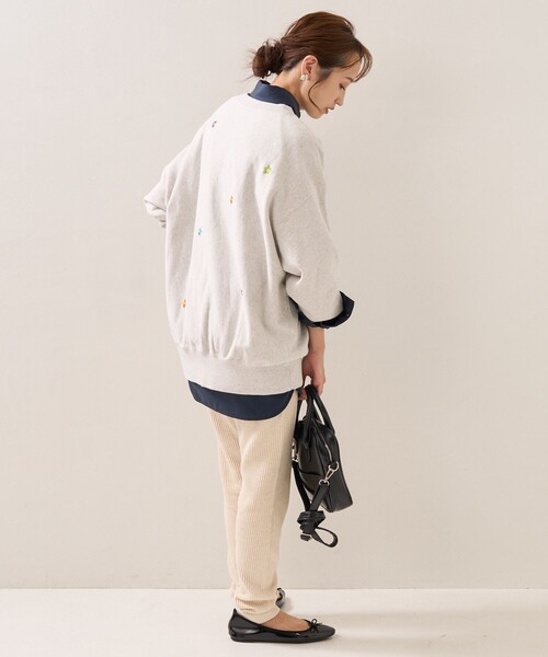 FREAK'S STORE（フリークスストア）の「ロゴフラワー刺繍スウェット（スウェット・レディース・ネイビー/グレー・ﾌﾘ-）」の13枚目の写真