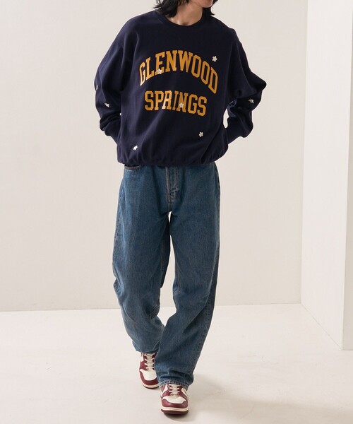 FREAK'S STORE（フリークスストア）の「ロゴフラワー刺繍スウェット（スウェット・レディース・ネイビー/グレー・ﾌﾘ-）」の18枚目の写真