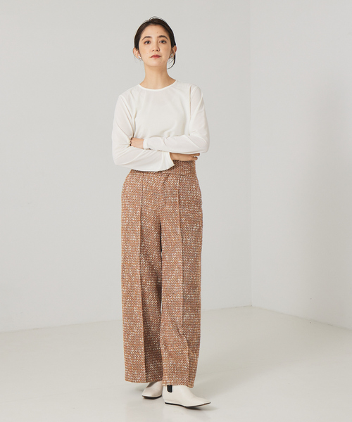 qualite(カリテ)の「シアクルーカットソー(Tシャツ/カットソー・レディース・オフホワイト/ブラック・フリー)」の3枚目の写真