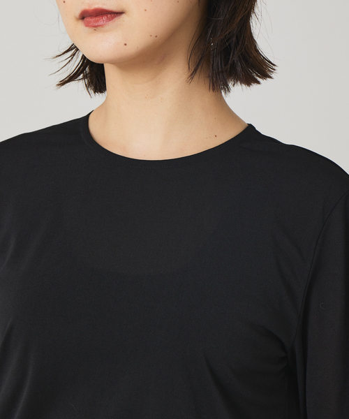 qualite(カリテ)の「シアクルーカットソー(Tシャツ/カットソー・レディース・オフホワイト/ブラック・フリー)」の8枚目の写真