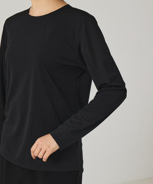 qualite(カリテ)の「シアクルーカットソー(Tシャツ/カットソー・レディース・オフホワイト/ブラック・フリー)」の9枚目の写真