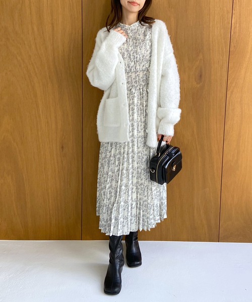 オリーブデオリーブ　サイドプリーツワンピース ANOTHER BRANCH OLIVE des ワンピース 「@reve.perle_セレクト