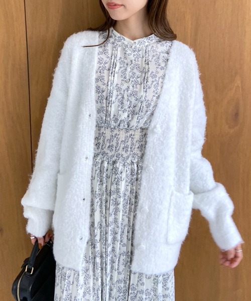 OLIVE des OLIVE（オリーブデオリーブ）の「肩あきプリーツワンピース（ワンピース・レディース・オフホワイト/サックスブルー/ブラック・FREE）」の10枚目の写真