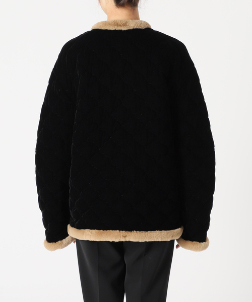 VERMEIL par iena（ヴェルメイユパーイエナ）の「【LE BOUQUET/ル・ブーケ】ベロアキルティング ショートコート（その他アウター・レディース・ブラック・FREE）」の22枚目の写真