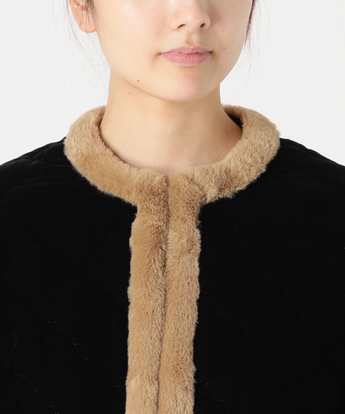 VERMEIL par iena（ヴェルメイユパーイエナ）の「【LE BOUQUET/ル・ブーケ】ベロアキルティング ショートコート（その他アウター・レディース・ブラック・FREE）」の19枚目の写真