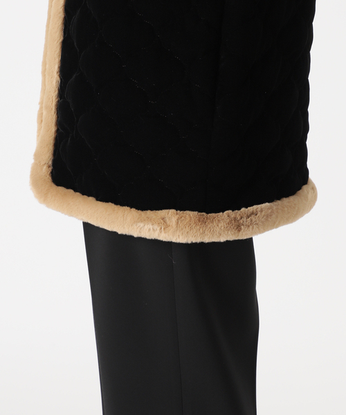 VERMEIL par iena（ヴェルメイユパーイエナ）の「【LE BOUQUET/ル・ブーケ】ベロアキルティング ショートコート（その他アウター・レディース・ブラック・FREE）」の13枚目の写真