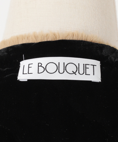 VERMEIL par iena（ヴェルメイユパーイエナ）の「【LE BOUQUET/ル・ブーケ】ベロアキルティング ショートコート（その他アウター・レディース・ブラック・FREE）」の4枚目の写真