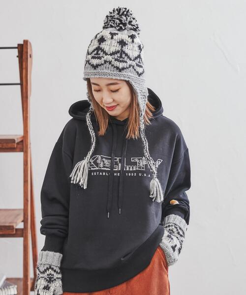 coen(コーエン)の「ノルディック柄ニットワッチ(ニットキャップ/ビーニー・レディース・オフホワイト/グレー・FREE)」の11枚目の写真