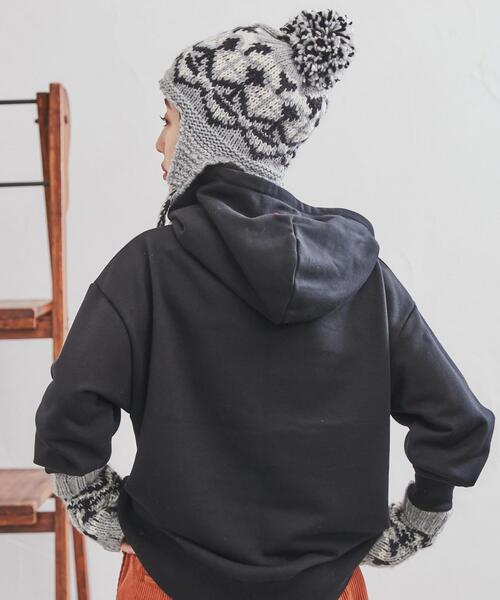 coen(コーエン)の「ノルディック柄ニットワッチ(ニットキャップ/ビーニー・レディース・オフホワイト/グレー・FREE)」の4枚目の写真