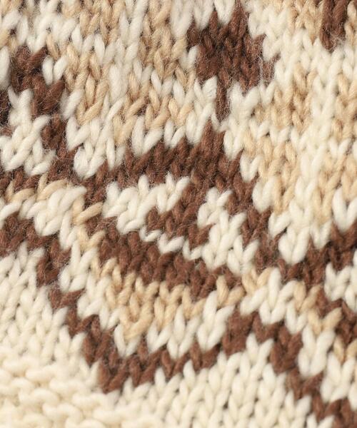 coen(コーエン)の「ノルディック柄ニットワッチ(ニットキャップ/ビーニー・レディース・オフホワイト/グレー・FREE)」の17枚目の写真