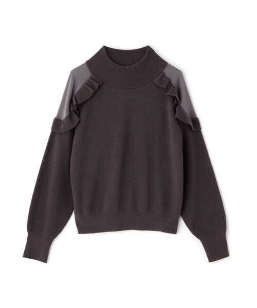 PROPORTION BODY DRESSING（プロポーションボディドレッシング）の「ショルダーフリルニット / 1212270100（ニット/セーター・レディース・ホワイト/パープル/ダークグレー・FREE）」の16枚目の写真