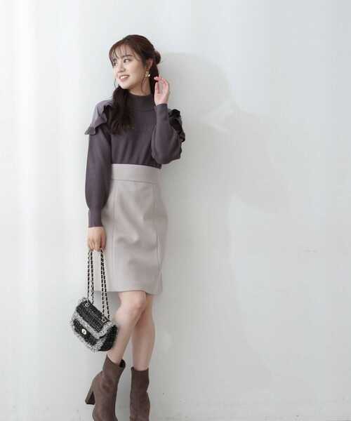 PROPORTION BODY DRESSING（プロポーションボディドレッシング）の「ショルダーフリルニット / 1212270100（ニット/セーター・レディース・ホワイト/パープル/ダークグレー・FREE）」の20枚目の写真