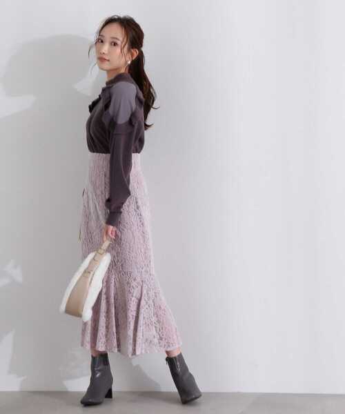 PROPORTION BODY DRESSING（プロポーションボディドレッシング）の「ショルダーフリルニット / 1212270100（ニット/セーター・レディース・ホワイト/パープル/ダークグレー・FREE）」の22枚目の写真