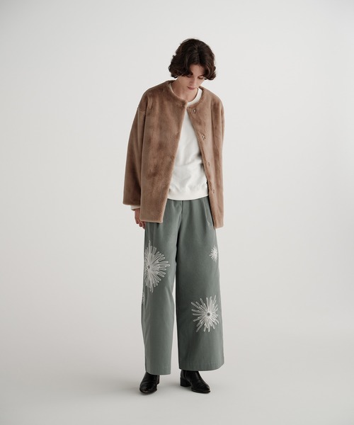 AKTE（アクテ）の「ポイントエンブロイダリーワイドパンツ（その他パンツ・レディース・グリーン/ブラック・1/2）」の19枚目の写真
