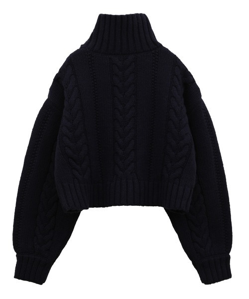 セール】SHORT CABLE TURTLE KNIT TOPS（ニット/セーター）｜CLANE