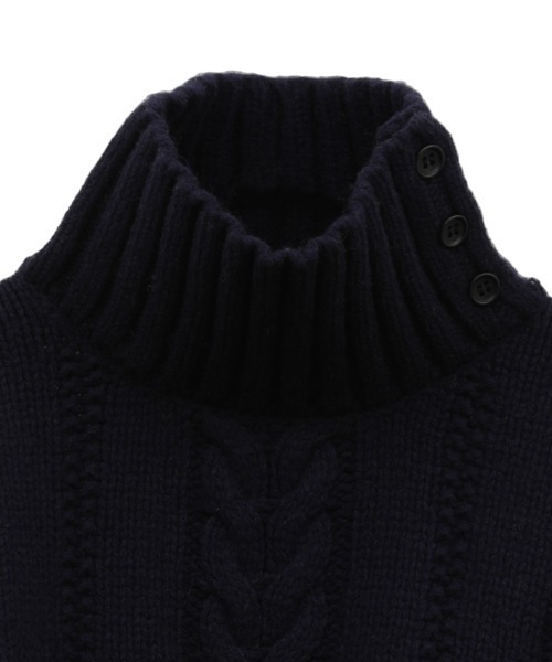 セール】SHORT CABLE TURTLE KNIT TOPS（ニット/セーター）｜CLANE