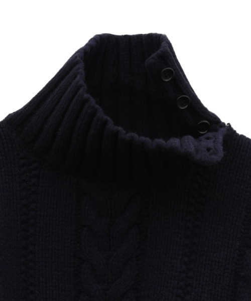 セール】SHORT CABLE TURTLE KNIT TOPS（ニット/セーター）｜CLANE