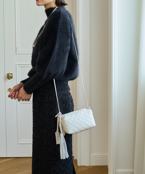 ANAYI（アナイ）の「◇ キルティングレザーミニバッグ（バックパック/リュック・レディース・アイボリー/ピンク/ブラック・FREE）」の2枚目の写真