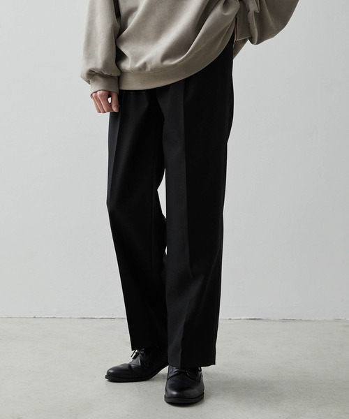 CLEL（クレイル）の「【CLEL】TR Loose Slim Straight Slacks/TRルーズスリムストレートスラックス（スラックス・メンズ・ライトグレー/オリーブ系/ブラック・S/M/L）」の19枚目の写真