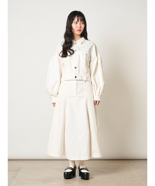 FURFUR（ファーファー）の「ボリュームスリーブGジャン（デニムジャケット・レディース・ホワイト/ピンク/ブルー・FREE）」の12枚目の写真