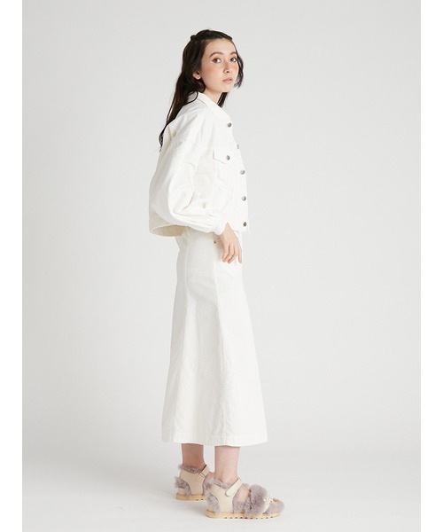 FURFUR（ファーファー）の「ボリュームスリーブGジャン（デニムジャケット・レディース・ホワイト/ピンク/ブルー・FREE）」の10枚目の写真