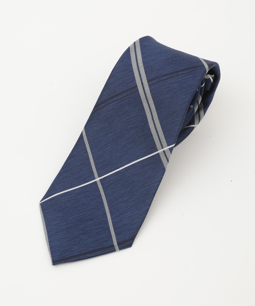 CROWDED CLOSET（クラウデッドクローゼット）の「ウィンドウペンチェック/ドット クレリックタイ（ネクタイ・メンズ・ネイビー/ピンク/シルバー・FREE）」の2枚目の写真