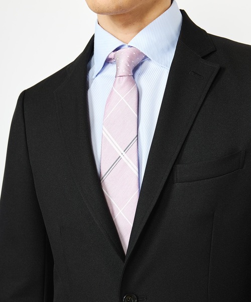 CROWDED CLOSET（クラウデッドクローゼット）の「ウィンドウペンチェック/ドット クレリックタイ（ネクタイ・メンズ・ネイビー/ピンク/シルバー・FREE）」の6枚目の写真