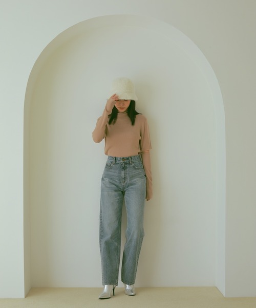 N WITH.（エヌウィズ）の「ストレートデニム（デニムパンツ・レディース・ブルー・S/M）」の6枚目の写真