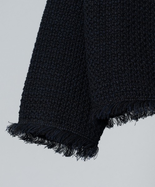 ADAWAS（アダワズ）の「【 ADAWAS / アダワス 】 SUMMER TWEED KNIT JACKET / サマーツイードニットジャケット（ノーカラージャケット・レディース・ダークネイビー/ホワイト・FREE）」の8枚目の写真